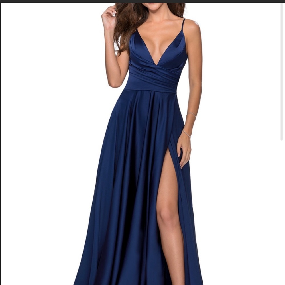 La Femme 28607 Royal Blue Gown 2